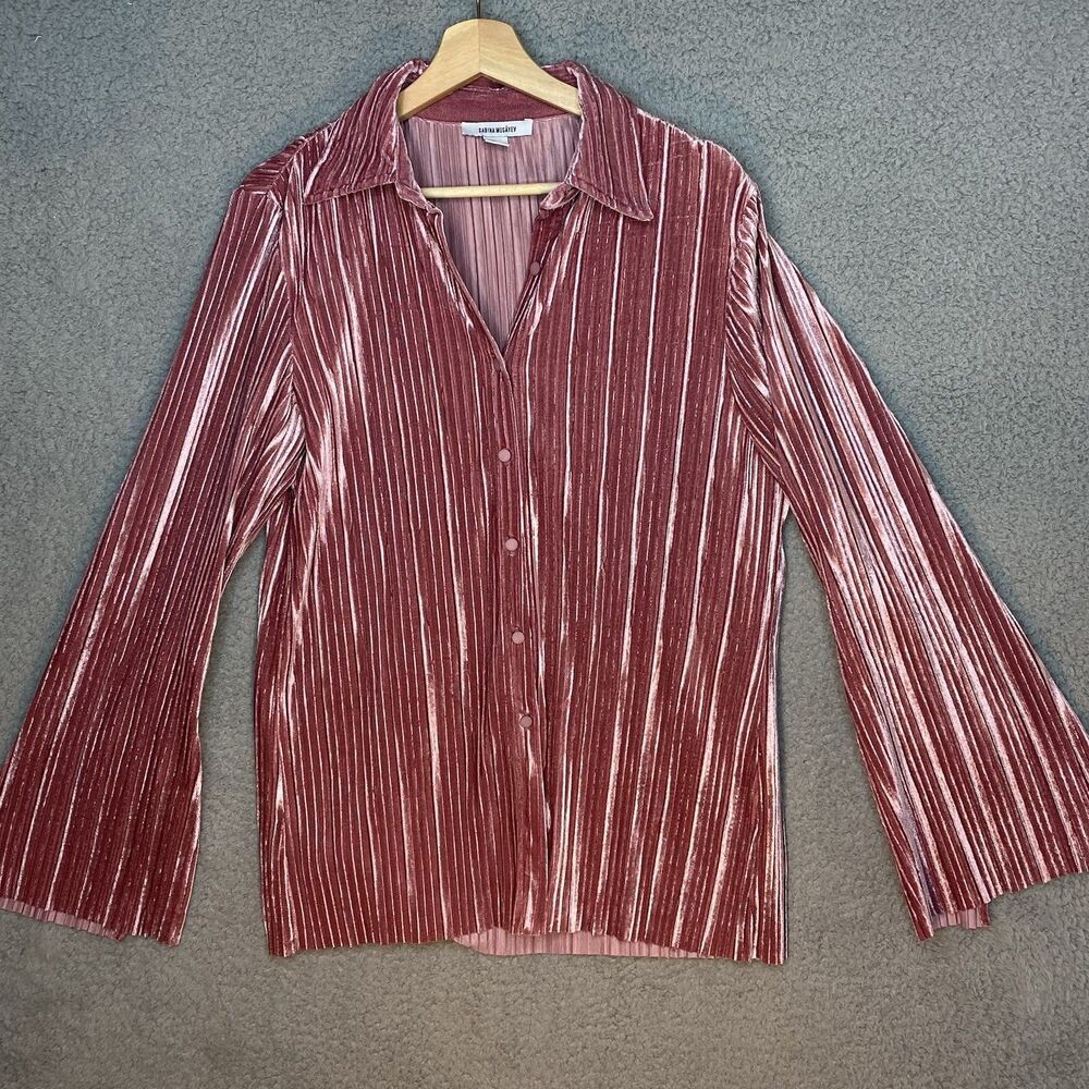 Sabina Musayev Pink Striped Blouse